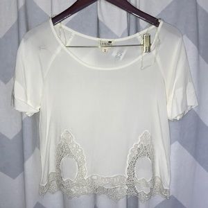 cream lace top